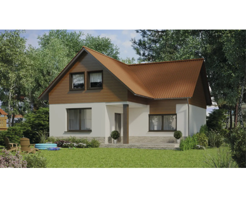 Vedere a unei case individuale cu grădină