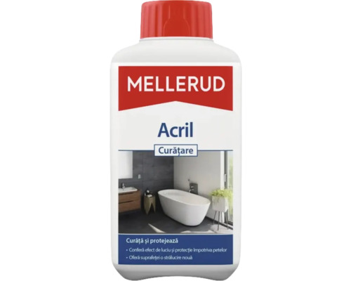 Soluție curățat acril, plastic și granit sintetic Mellerud 0,5L Soluție de curățare acrilică Mellerud pentru suprafețe