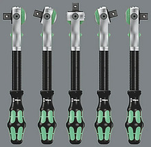 Cinci chei cu clichet Wera cu mâner ergonomic