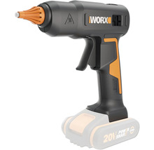Pistol de lipit cu adeziv fierbinte, fără fir, cu duză portocalie de la Worx