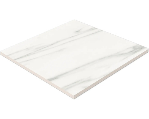 Placă de pardoseală albă cu aspect de marmură