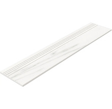 Treaptă gresie rectificată MIRAVA LUCCA Bianco gri lucios 29,5x120 cm