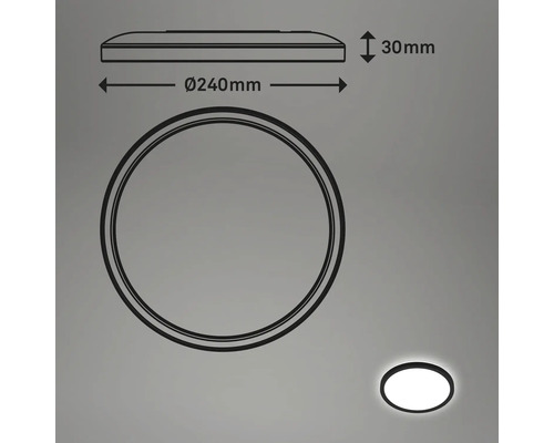 Desen al unei lămpi rotunde de tavan cu dimensiunile de 240 mm diametru și 30 mm înălțime.