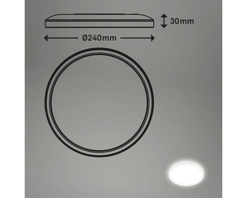 Desen tehnic al unei lămpi de tavan rotunde cu un diametru de 240 mm și o înălțime de 30 mm.