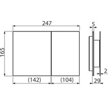 Desen tehnic al unui dulap cu oglindă cu dimensiuni