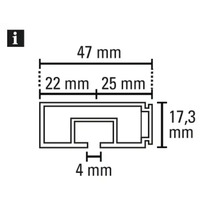 Set șină perdea plastic GK 1 canal neagră 150 cm