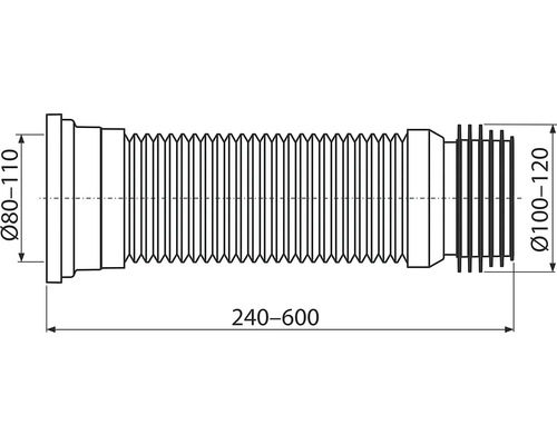 Desen al unui sifon cu dimensiuni