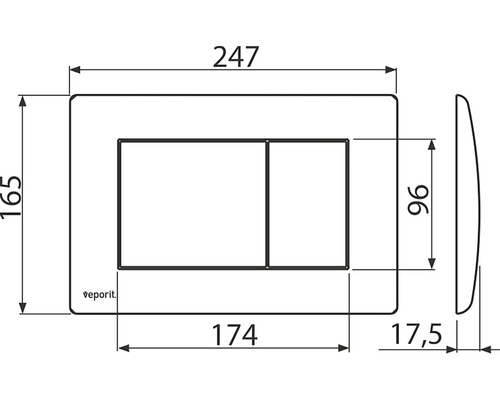 Desen tehnic al unei plăci de acționare cu dimensiuni