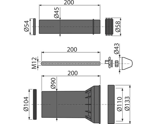 Desen tehnic al stâlpului cu dimensiuni