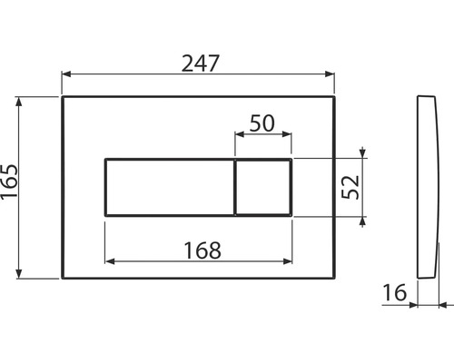 Desen tehnic al unui panou de operare cu dimensiuni