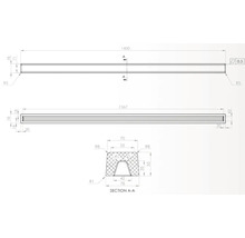 Desen tehnic al unui profil de etanșare cu dimensiuni
