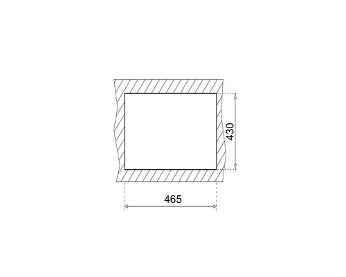 Desen tehnic cu dimensiunile 465 și 430 pentru un element de construcție dreptunghiular