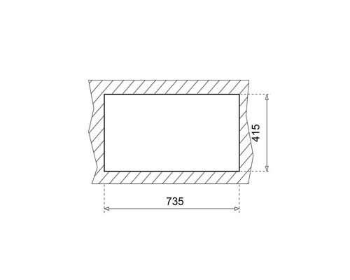 Desen tehnic cu dimensiunile 735 și 415