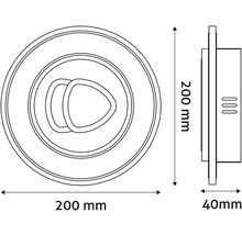Aplică perete interior cu LED integrat Avide Milo 34W 2370 lumeni, alb