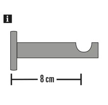 Suport pentru tijă de perdea cu o lungime de 8 cm