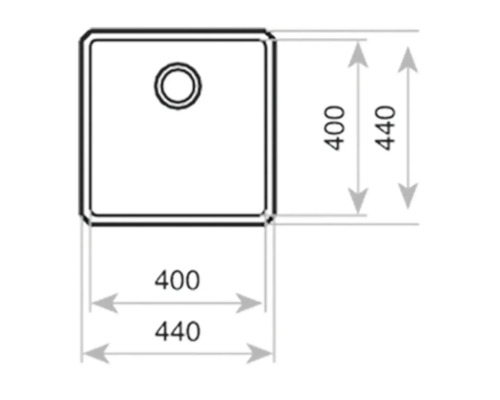 Dimensiunile unei chiuvete: 400 cu 400 milimetri și 440 cu 440 milimetri