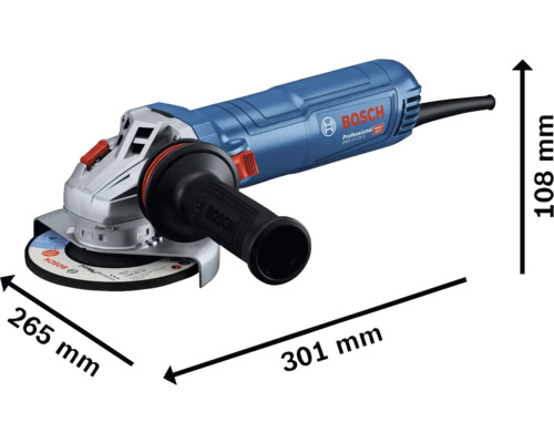 Polizor unghiular Bosch cu dimensiuni