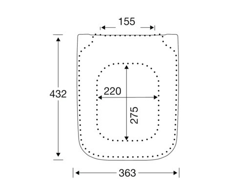 Desen tehnic capac WC cu dimensiuni