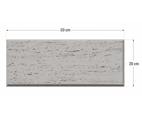 Piatră de beton cu dimensiunile 50 x 20 centimetri