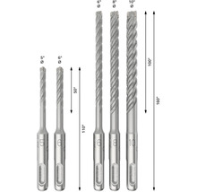 Set de burghie în diferite dimensiuni