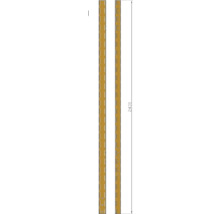 Două șipci din lemn, lungime 2400 mm