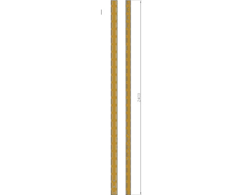 Două șipci din lemn, lungime 2400 mm