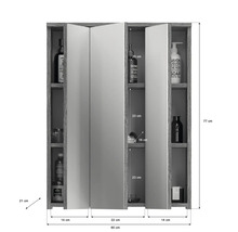 Dulap cu oglindă cu dimensiuni pentru baie
