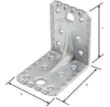 Conector unghiular din metal cu găuri pentru șuruburi
