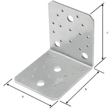 Conector unghiular din metal cu găuri pentru șuruburi