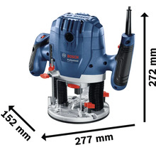 Freza verticală Bosch GKF 130 cu dimensiunile 272 mm înălțime, 152 mm lățime și 277 mm lungime