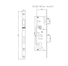 Desen tehnic al unei broaște îngropate cu dimensiuni