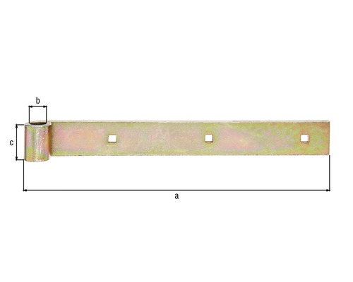 Bandă zincată galben cu dimensiuni pentru fixare