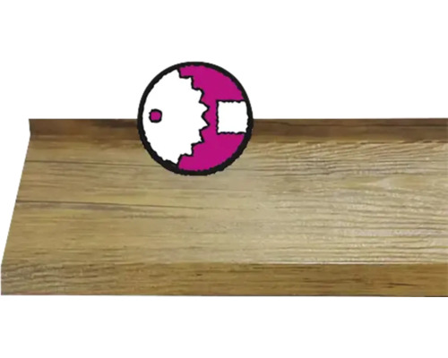 Glaf Bravo metalic exterior stejar auriu 23,5 cm (lungime configurabilă)
