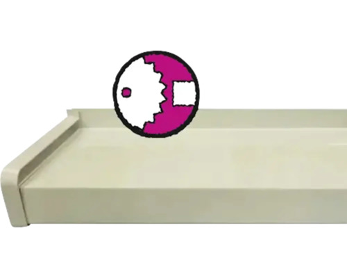 Glaf Bravo aluminiu exterior alb 16,5 cm (lungime configurabilă)