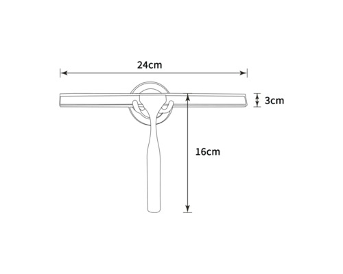 Imagine a unei raclete de geam cu dimensiunile de 24 cm lățime, 3 cm înălțime și 16 cm lungime.