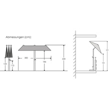 Imagine cu dimensiunile unei umbrele de soare