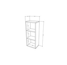 Desen tehnic al unui raft cu trei compartimente și dimensiunile 720 x 300 x 200 mm.