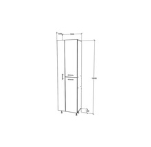 Desen tehnic al unui dulap înalt cu dimensiunile 1800 x 500 x 320 mm.