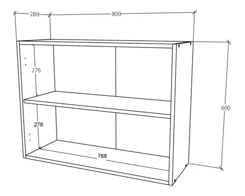 Desen tehnic al unui raft cu dimensiuni