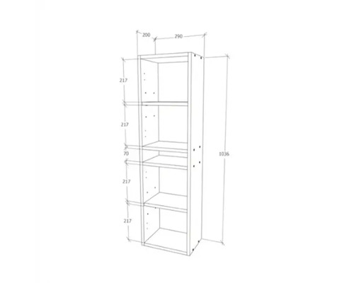 Dulap baie înalt suspendat 29x104 cm PAL gri Zed | HORNBACH