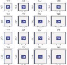 Prezentare generală a dimensiunilor pentru produse cu dimensiuni diferite