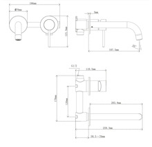 Desen tehnic al unei armături cu dimensiuni