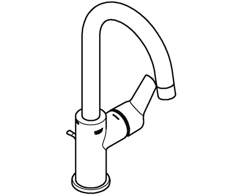 Baterie de bucătărie cu gât înalt