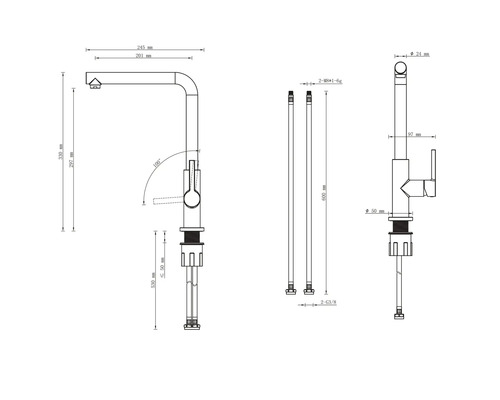 Desen tehnic al unei baterii cu dimensiuni