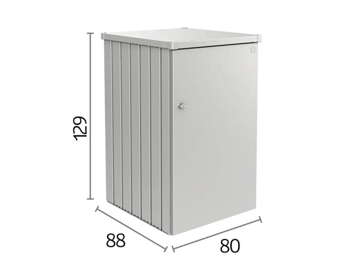 Box metalic pentru pubele cu dimensiunile 129x88x80 cm