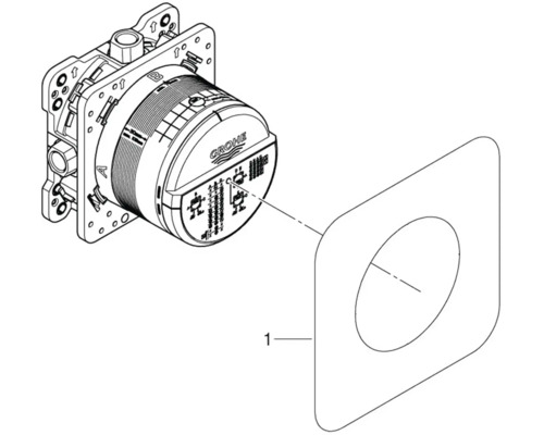 Logo Grohe Corp termostatic încastrat cu placă de montaj