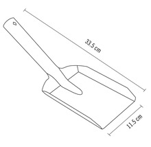 Schiță a unei lopeți de plantat cu dimensiunile de 33,5 cm lungime și 11,5 cm lățime