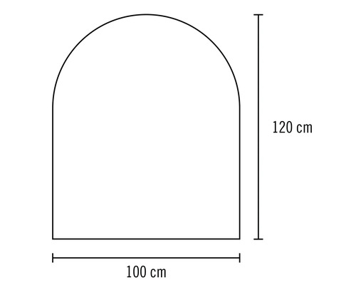 Schiță a unei arcade cu dimensiunile de 100 pe 120 centimetri