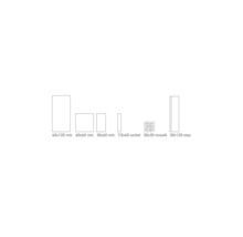 Diverse dimensiuni de plăci: 60x120, 60x60, 30x60, 7,5x60, 30x30 și 30x120 cm.