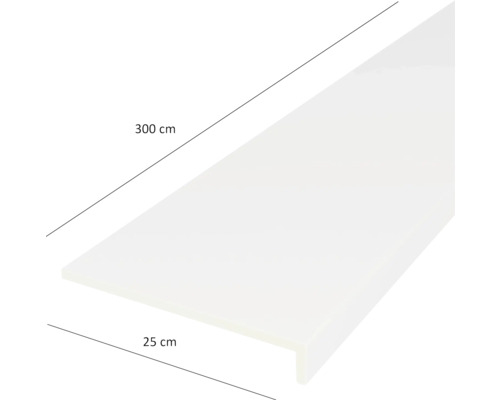 Glaf de fereastră, lungime 300 centimetri și lățime 25 centimetri